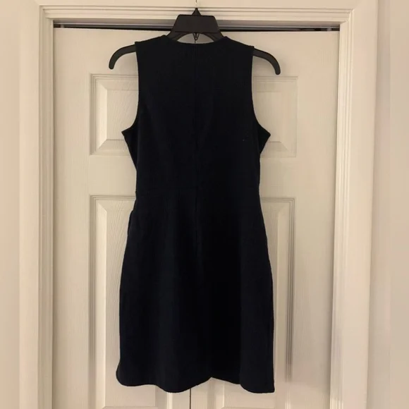 MADEWELL Crosshatch Side-Tie Dress in Deep Indigo - Picture 10 of 13